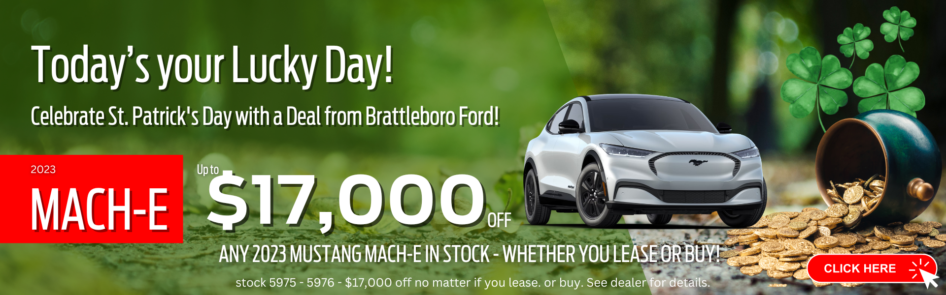 Lucky Day Event - Mach E $17K- Brattleboro Ford